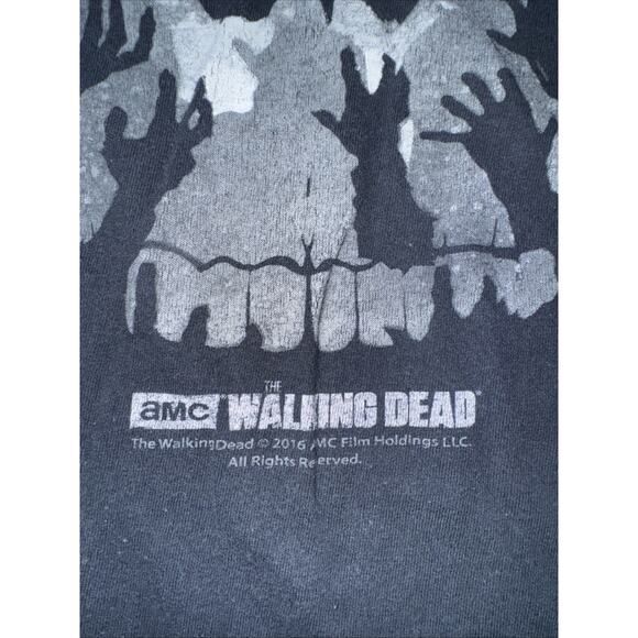 Walking Dead 2016 Zombie Skull T-Shirt Black Men’s Large 21x27 AMC Show - Picture 3 of 4